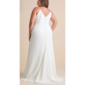 NWT Lulus Feeling of Forever White Sleeveless Mermaid Maxi Dress Size 1X